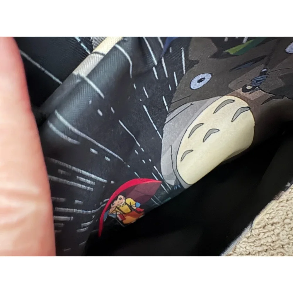 Studio Ghibli My Neighbor Totoro Insulated Lunch Bag Rainy Bus Stop Scene Black